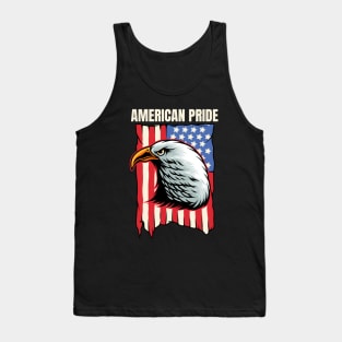 American Patriotism Eagle with Flag Tank Top